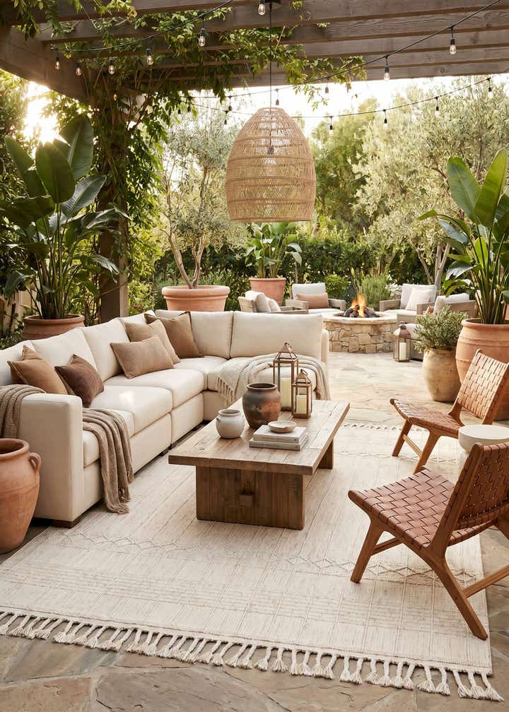 9' x 12' Easy-Clean Eco Bohemian Indoor / Outdoor Rug