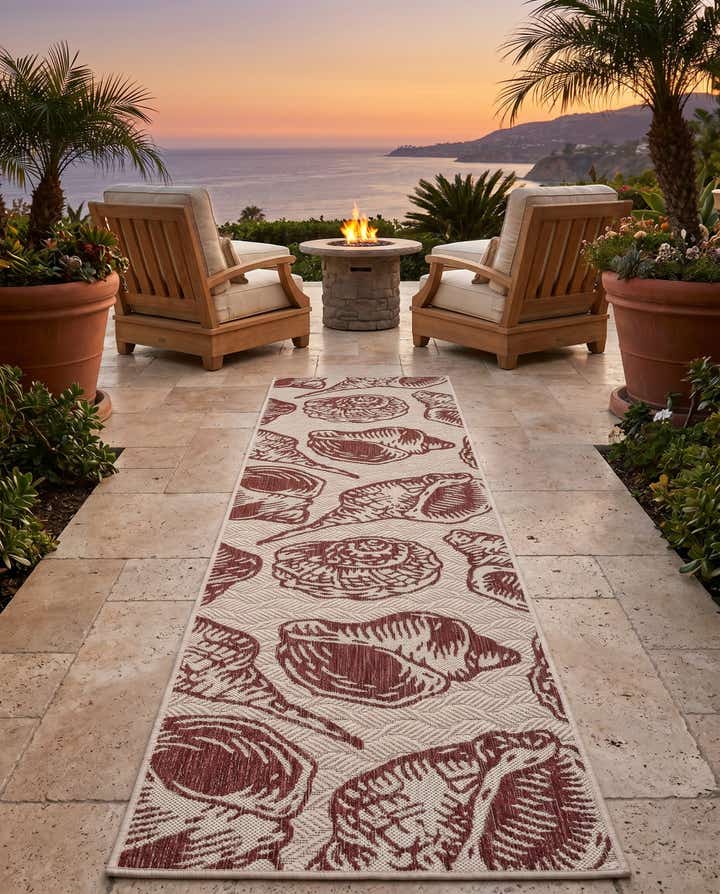 2' x 8' Easy-Clean Coastal Indoor / Outdoor Runner Rug