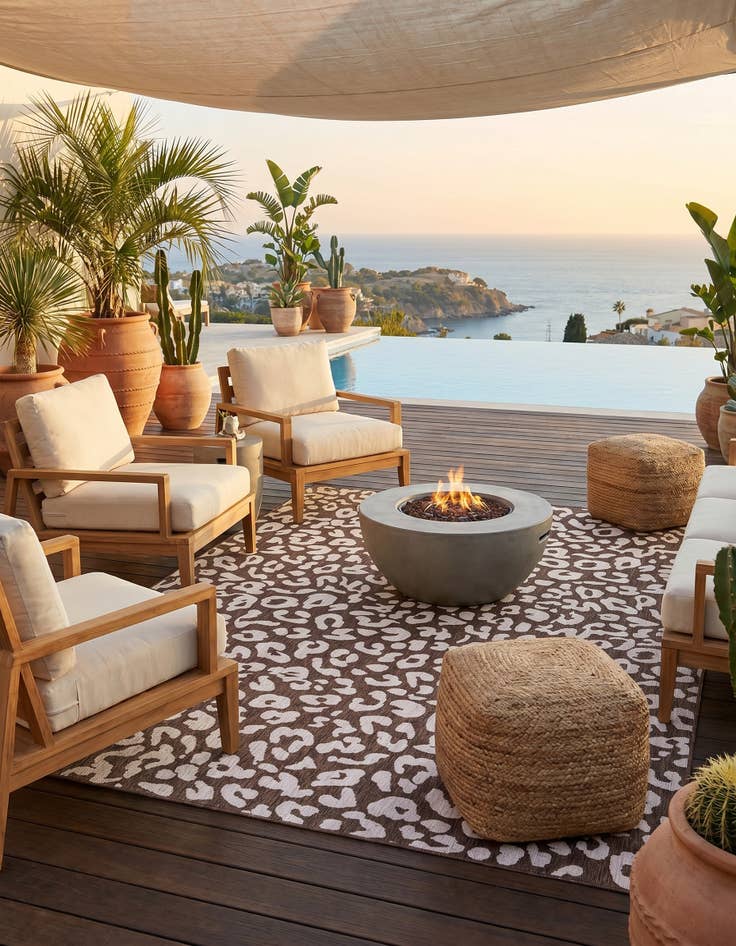 Detail image of 9' x 12' Easy-Clean Safari Indoor / Outdoor Rug