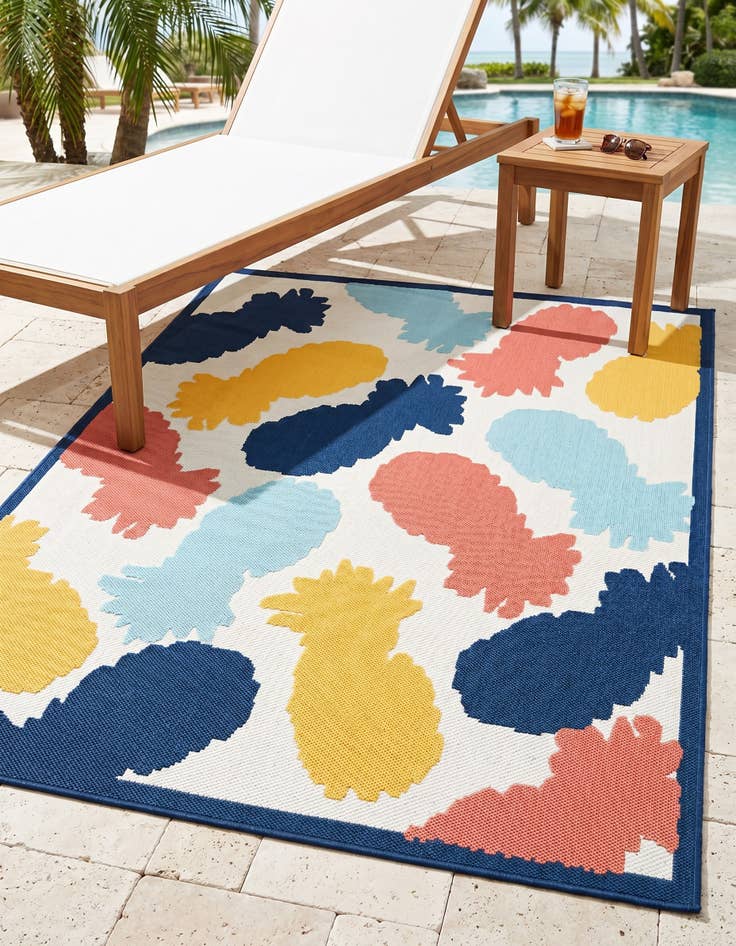 Detail image of 4' x 6' Easy-Clean Belize Indoor / Outdoor Rug