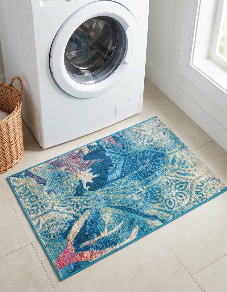 Detail image of 2' x 3' Easy-Clean Coastal Indoor / Outdoor Rug