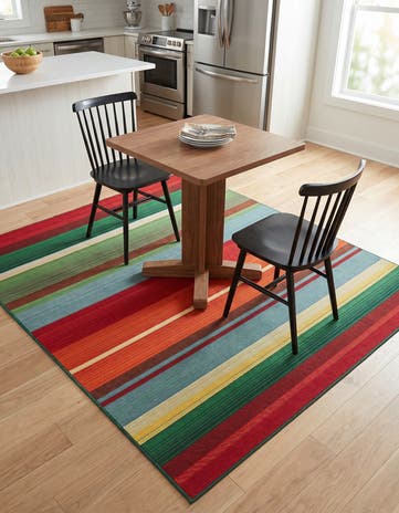 Easy-Clean Modern Indoor / Outdoor Square Rug