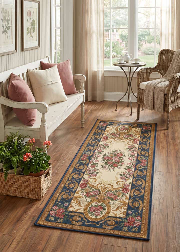 2' x 5' Easy-Clean Traditional Indoor / Outdoor Runner Rug