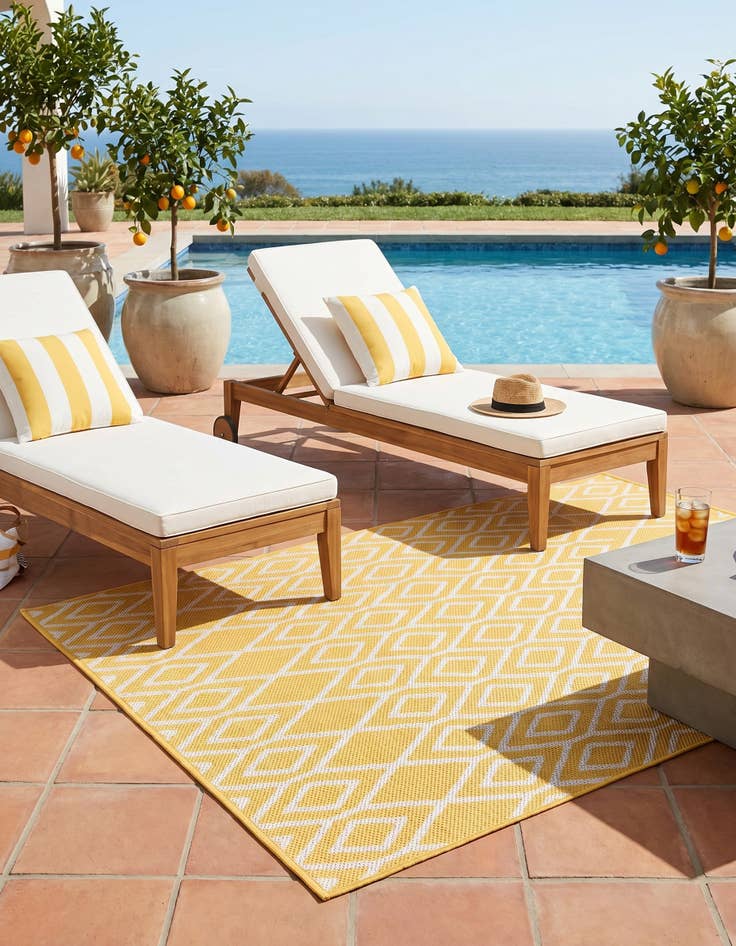Detail image of 3' x 5' 3 Easy-Clean Jill Zarin Turks and Caicos Indoor / Outdoor Rug