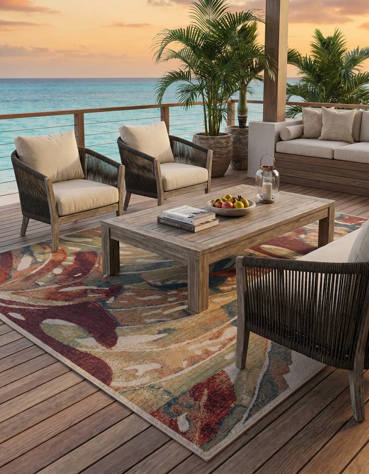 Detail image of 6' x 9' Easy-Clean Baja Indoor / Outdoor Rug