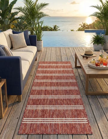 2' x 6' Easy-Clean Jill Zarin Anguilla Indoor / Outdoor Runner Rug