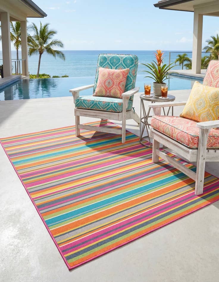 Detail image of 6' x 9' Easy-Clean Aruba Indoor / Outdoor Rug