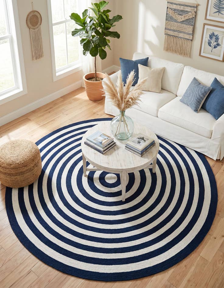 Detail image of 10' x 10' Easy-Clean Eco Verse Washable Indoor / Outdoor Round Rug