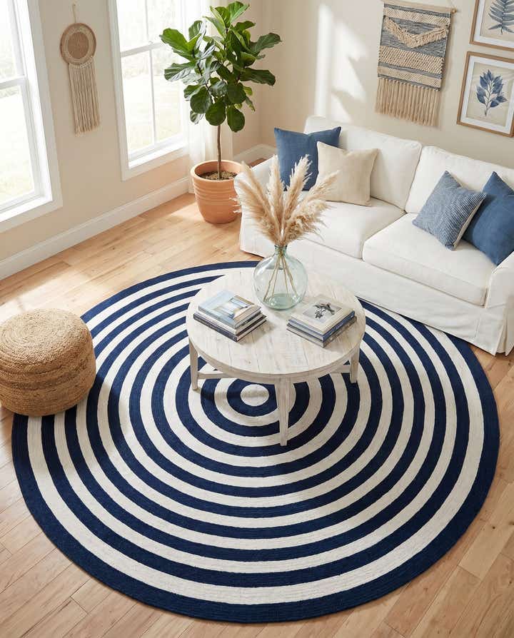 10' x 10' Easy-Clean Eco Verse Washable Indoor / Outdoor Round Rug