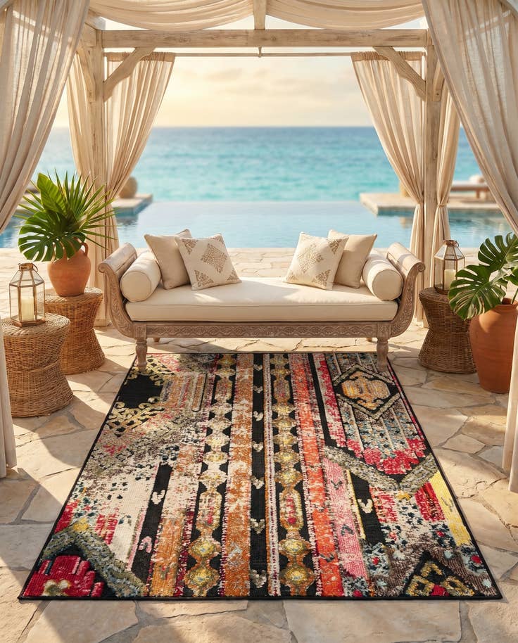 Detail image of 4' x 6' Easy-Clean Casablanca Indoor / Outdoor Rug