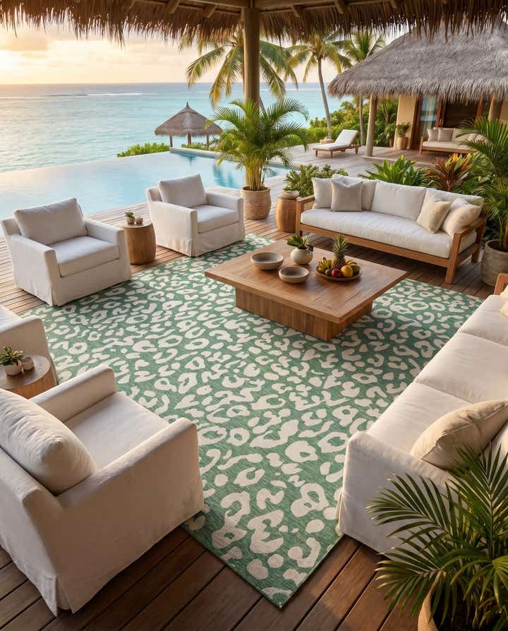 10' x 13' Easy-Clean Safari Indoor / Outdoor Rug