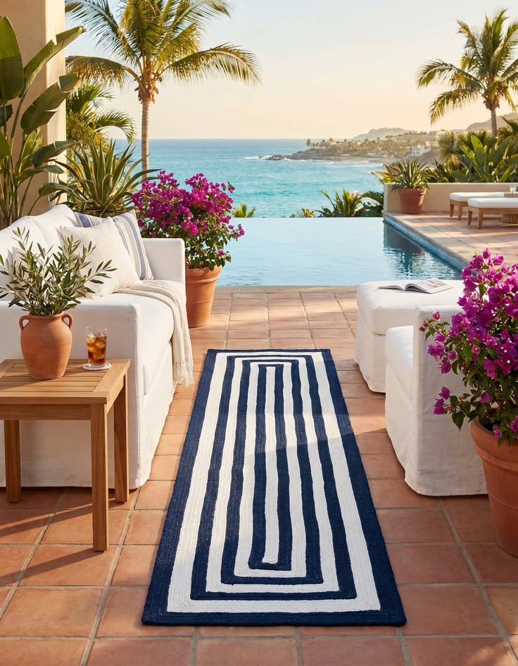 Detail image of 2' x 8' Easy-Clean Eco Verse Washable Indoor / Outdoor Runner Rug