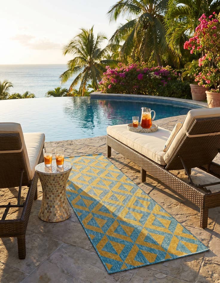 Detail image of 2' x 6' Easy-Clean Jill Zarin Napa Indoor / Outdoor Runner Rug