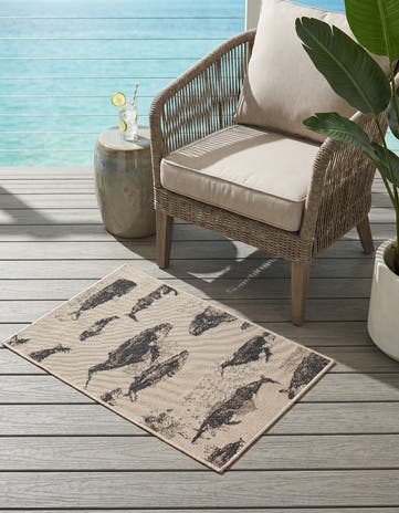 2' x 3' Easy-Clean Coastal Indoor / Outdoor Rug