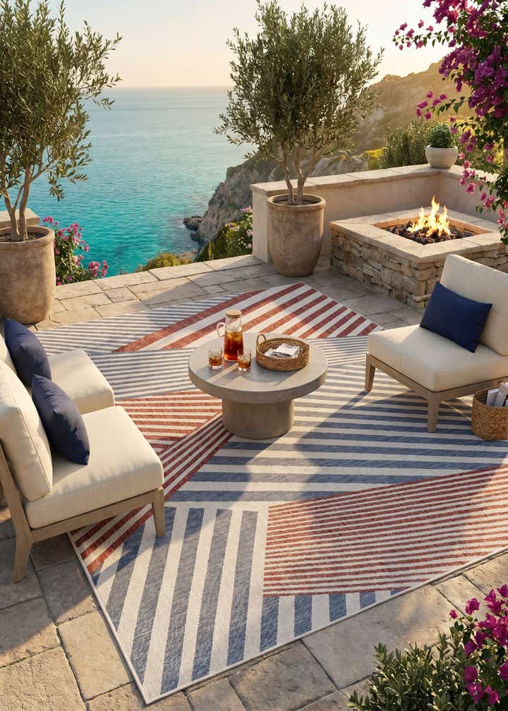 9' x 12' Easy-Clean Jill Zarin Indoor / Outdoor Rug