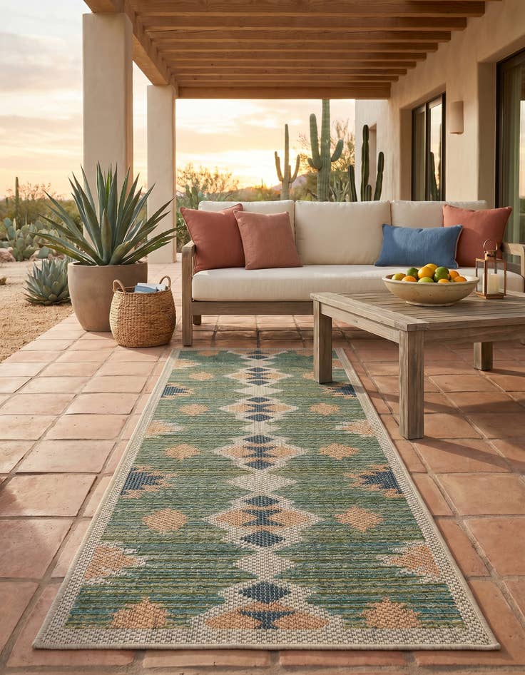 Detail image of 2' x 5' Easy-Clean Baja Indoor / Outdoor Runner Rug