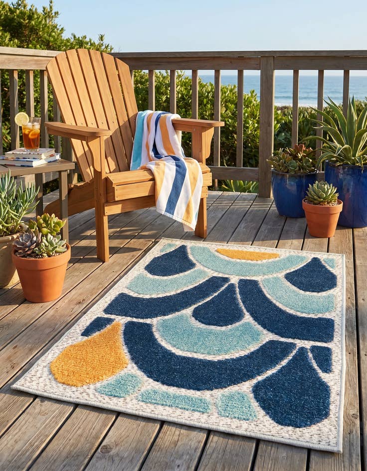 Detail image of 2' x 3' Easy-Clean Belize Indoor / Outdoor Rug