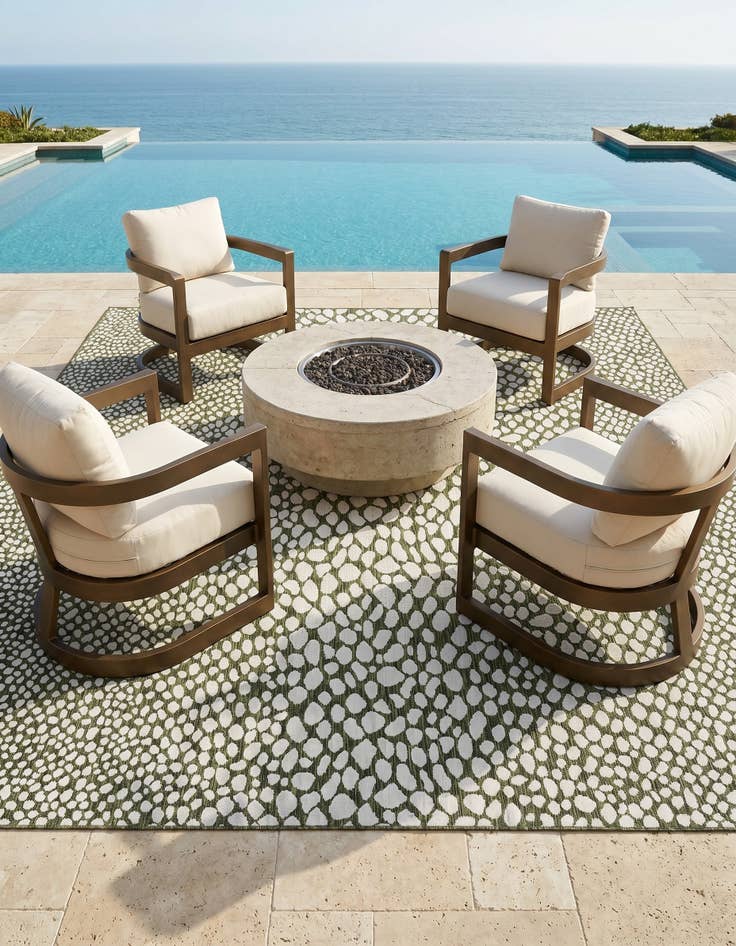 Detail image of 10' 8 x 10' 8 Easy-Clean Jill Zarin Cape Town Indoor / Outdoor Square Rug