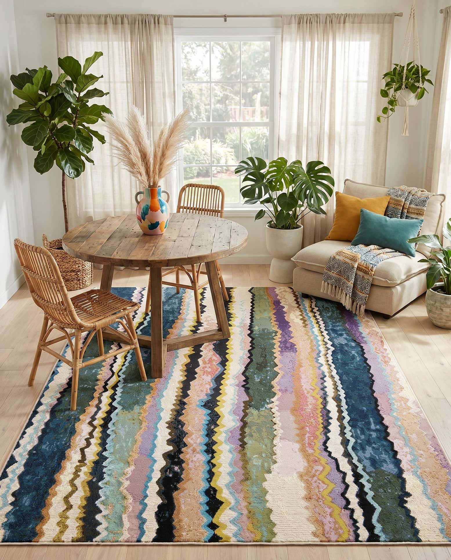 5' x 7' Easy-Clean Modern Indoor / Outdoor Rug