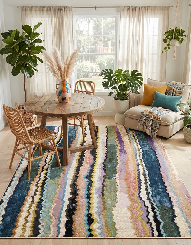 5' x 7' Easy-Clean Modern Indoor / Outdoor...
