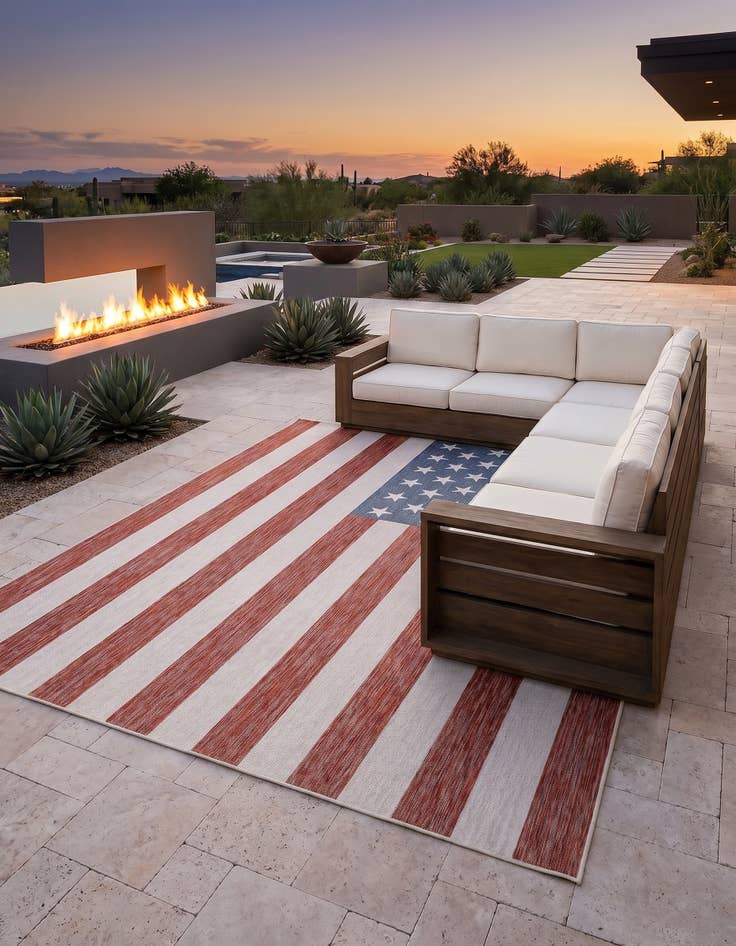 Detail image of 7' 10 x 10' Easy-Clean Jill Zarin Indoor / Outdoor Rug