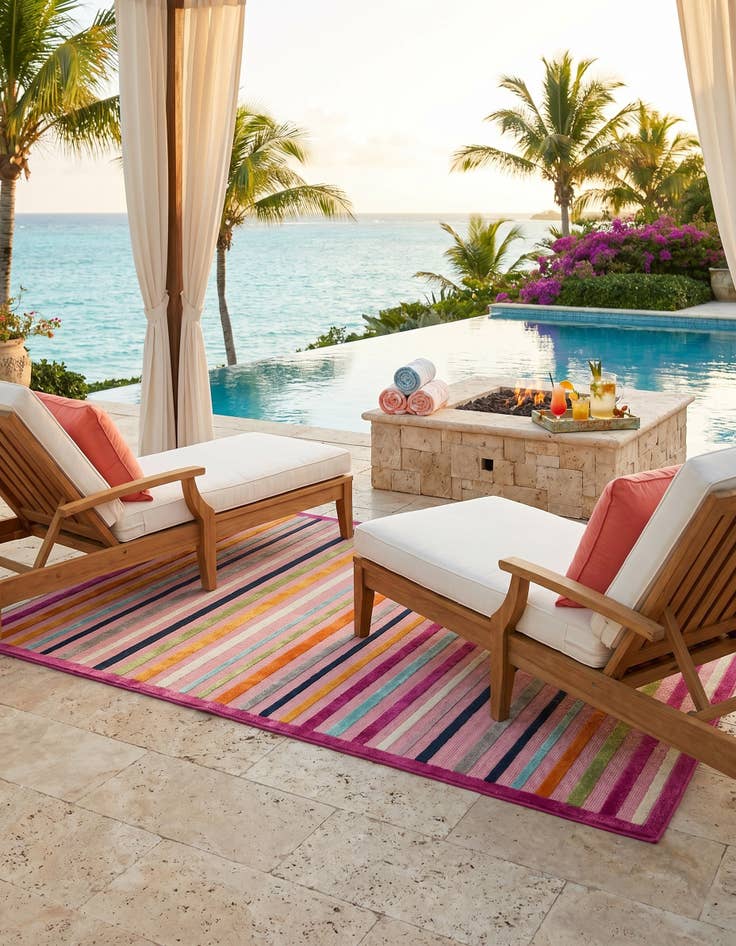 Detail image of 7' x 10' Easy-Clean Aruba Indoor / Outdoor Rug