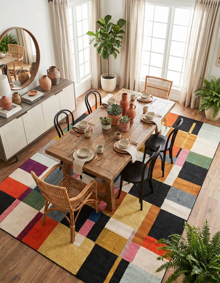 Detail image of 9' x 12' Easy-Clean Casablanca Indoor / Outdoor Rug