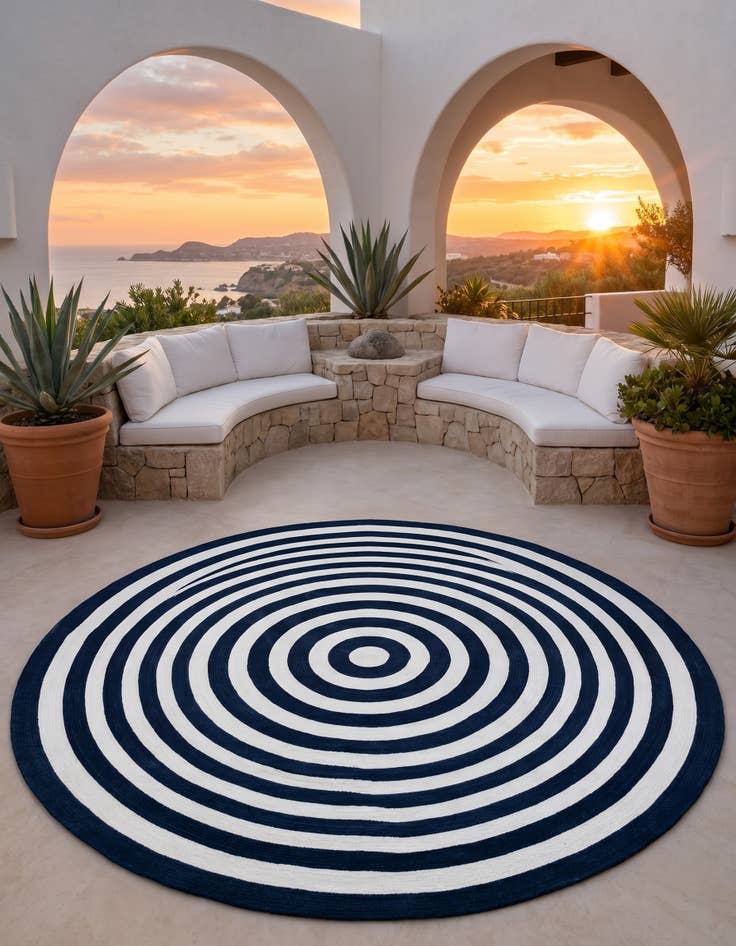 Detail image of 10' x 10' Easy-Clean Eco Verse Washable Indoor / Outdoor Round Rug