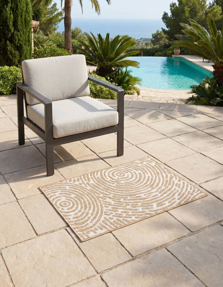 Detail image of 2' x 3' Easy-Clean Modern Indoor / Outdoor Rug