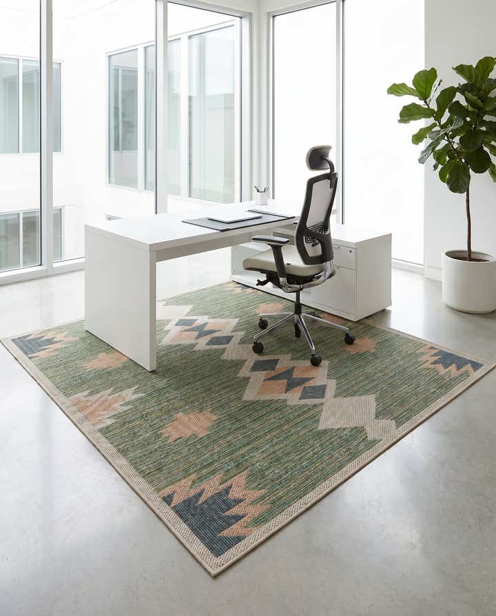 6' x 6' Easy-Clean Baja Indoor / Outdoor Square Rug