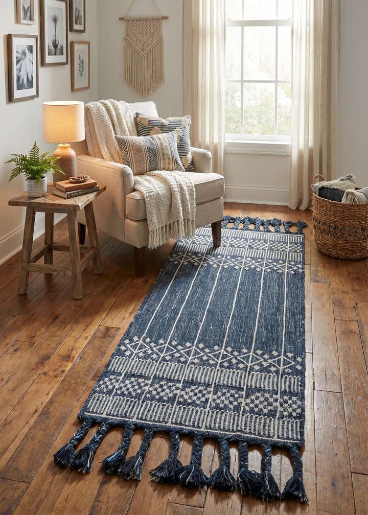 2' 2 x 5' 1 Easy-Clean Eco Bohemian Indoor / Outdoor Runner Rug