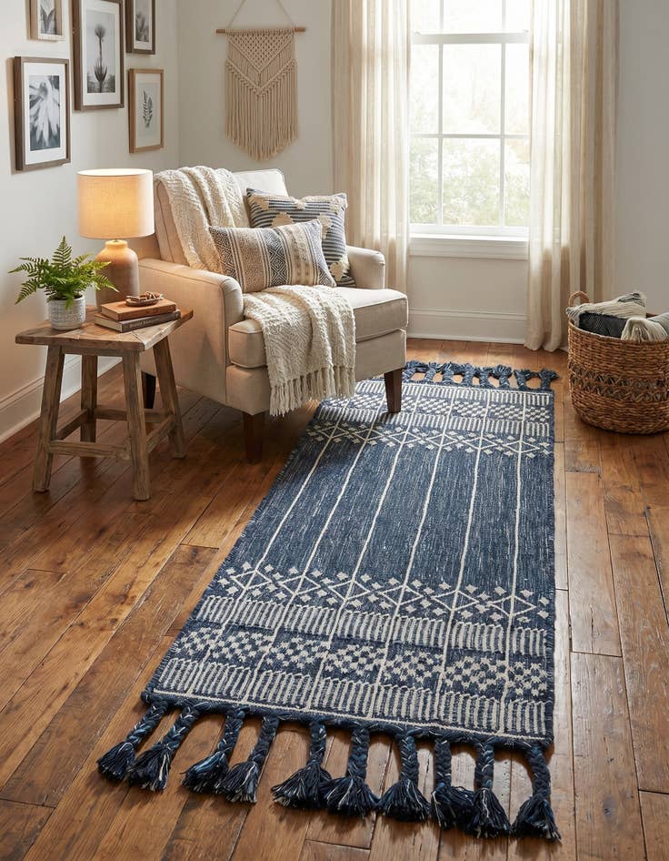 Detail image of 2' 2 x 5' 1 Easy-Clean Eco Bohemian Indoor / Outdoor Runner Rug