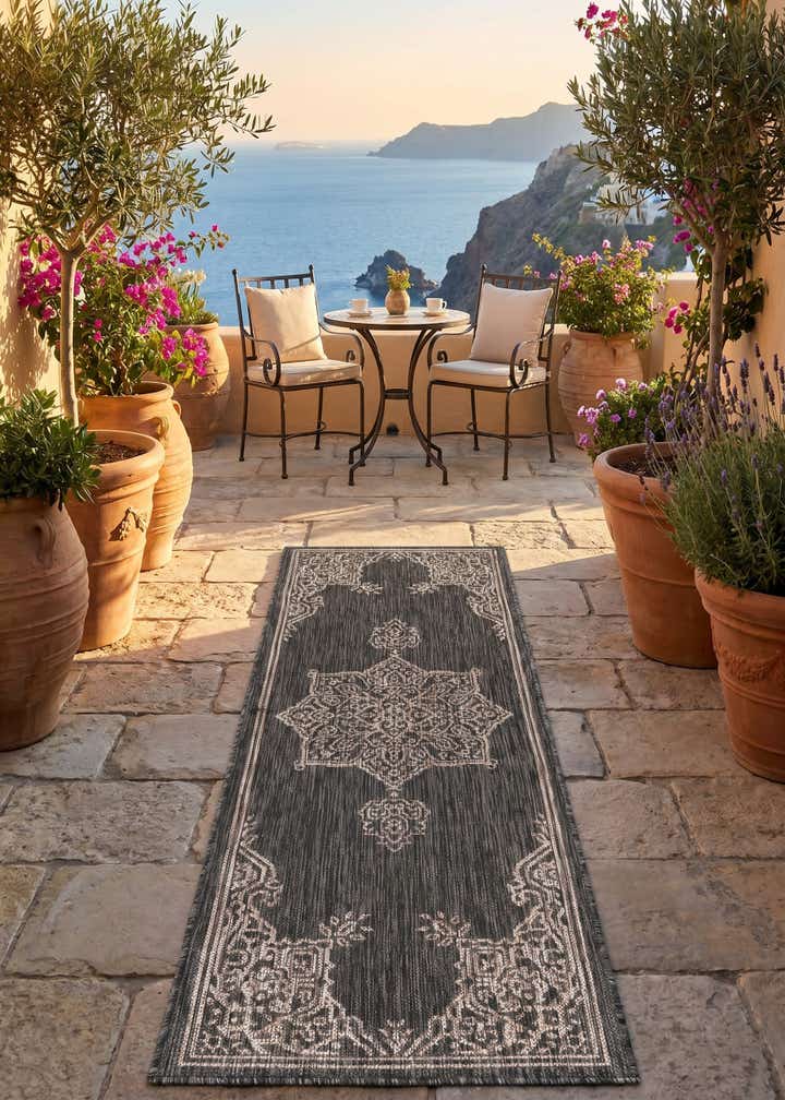 2' x 6' Easy-Clean Traditional Indoor / Outdoor Runner Rug