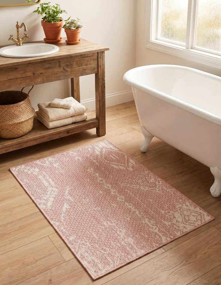 Detail image of 2' x 3' Easy-Clean Bohemian Indoor / Outdoor Rug