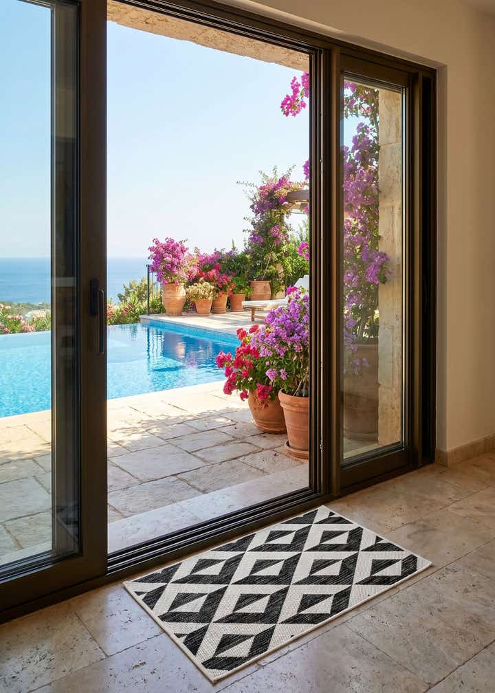 2' x 3' Easy-Clean Jill Zarin Napa Indoor / Outdoor Rug