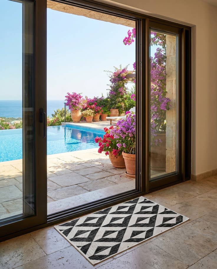 Detail image of 2' x 3' Easy-Clean Jill Zarin Napa Indoor / Outdoor Rug