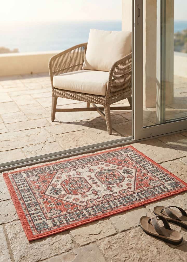 2' x 3' Easy-Clean Traditional Indoor / Outdoor Rug