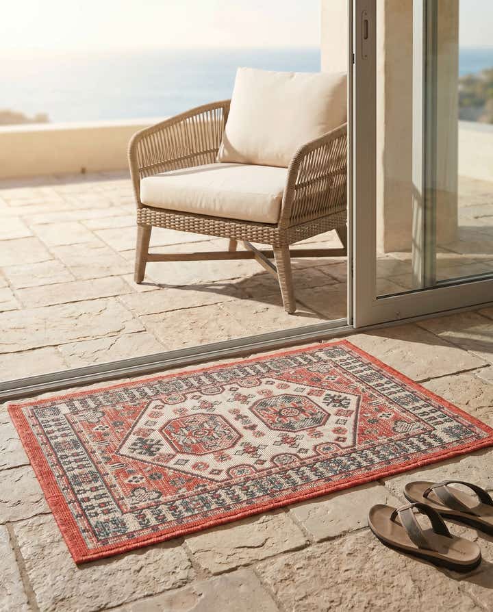 2' x 3' Easy-Clean Traditional Indoor / Outdoor Rug