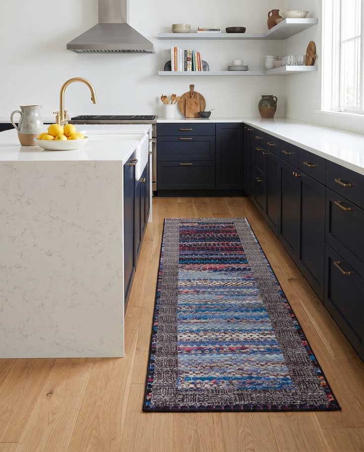 Detail image of 2' x 8' Easy-Clean Modern Indoor / Outdoor Runner Rug