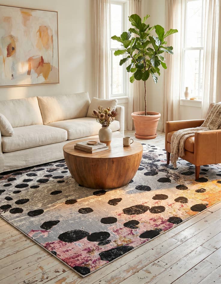 Detail image of 7' 10 x 10' Easy-Clean Modern Indoor / Outdoor Rug