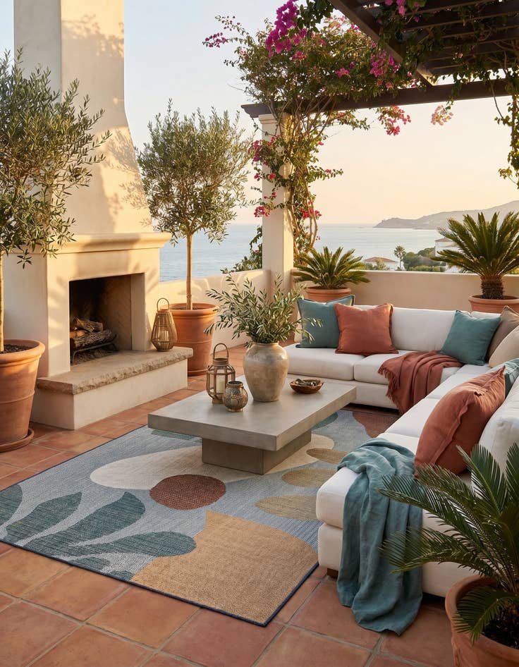 Detail image of 5' 3 x 8' Easy-Clean Baja Indoor / Outdoor Rug