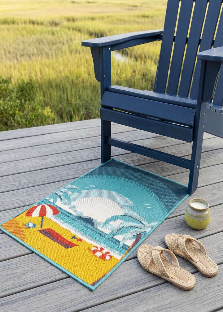 2' x 3' Easy-Clean Coastal Indoor / Outdoor Rug