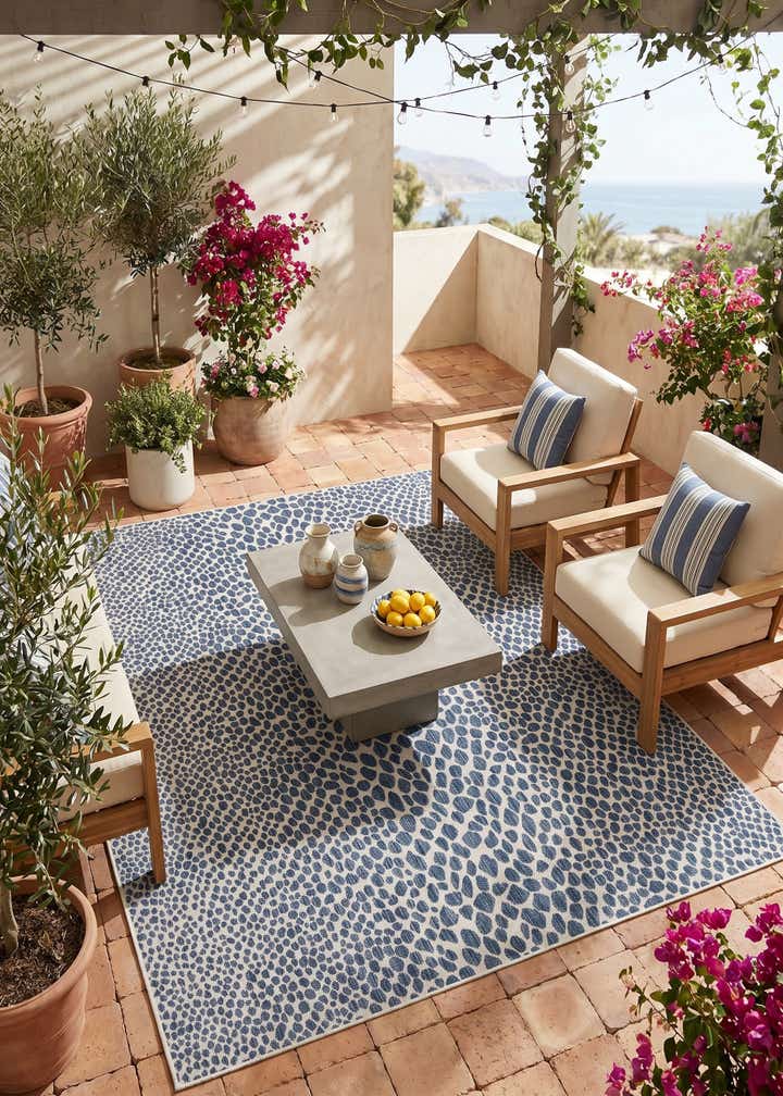 7' 10 x 10' Easy-Clean Jill Zarin Cape Town Indoor / Outdoor Rug