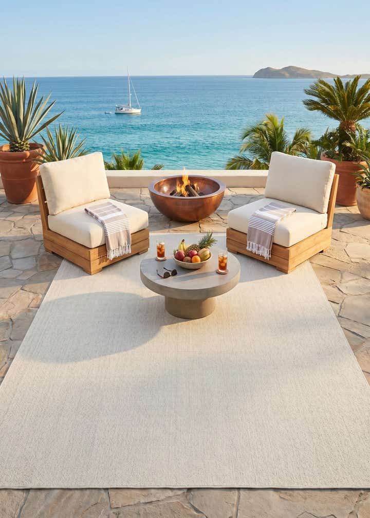 10' x 14' 1 Easy-Clean Solid Indoor / Outdoor Rug