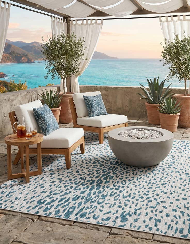 Detail image of 7' 10 x 11' Easy-Clean Safari Indoor / Outdoor Rug