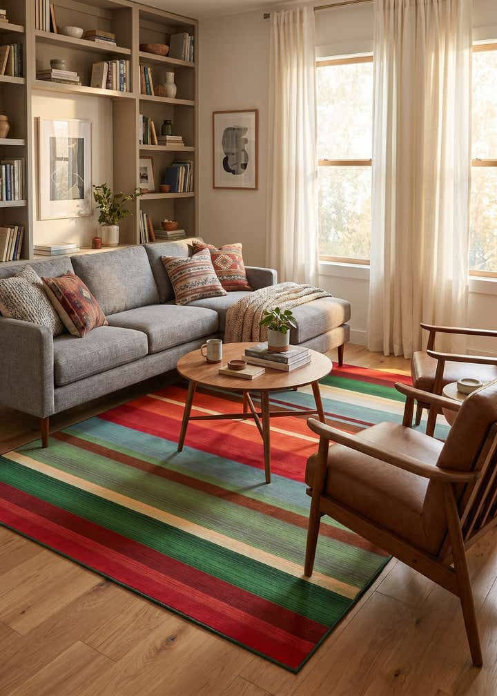 6' x 9' Easy-Clean Modern Indoor / Outdoor Rug
