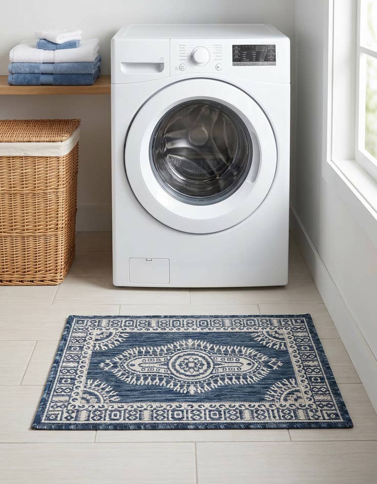 Detail image of 2' x 3' Easy-Clean Traditional Indoor / Outdoor Rug