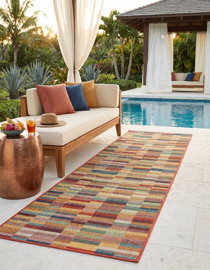 Detail image of 2' 7 x 10' Easy-Clean Baja Indoor / Outdoor Runner Rug