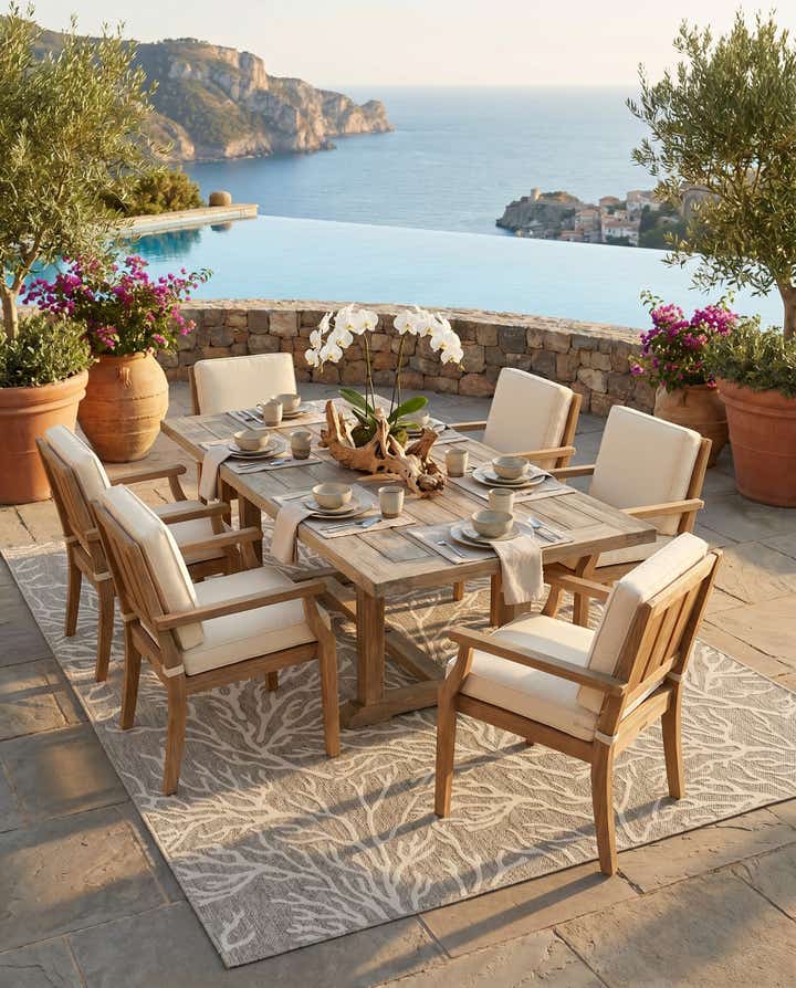 10' x 14' Easy-Clean Coastal Indoor / Outdoor Rug