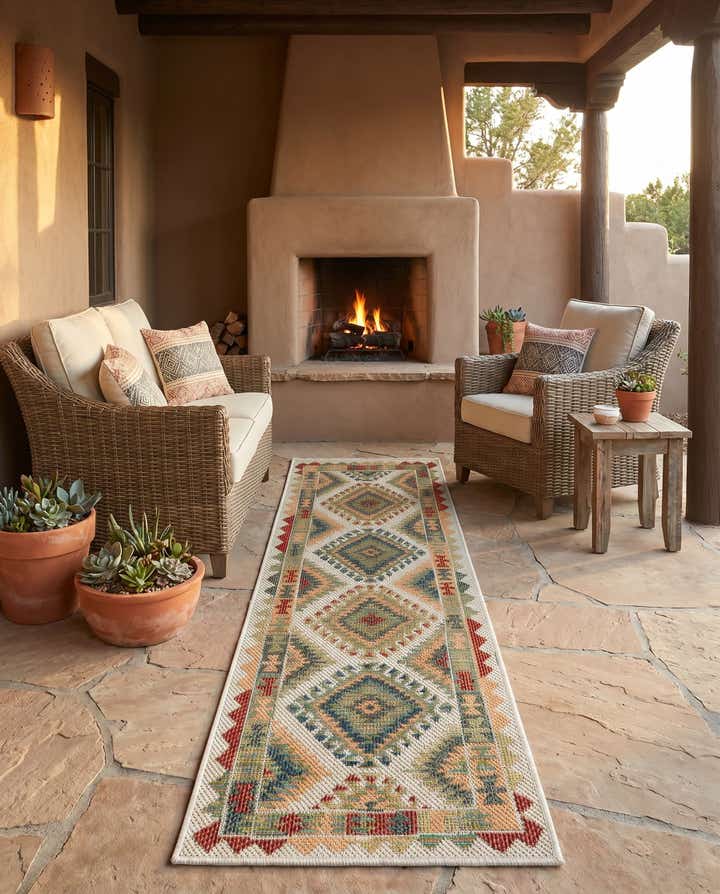 2' x 6' Easy-Clean Baja Indoor / Outdoor Runner Rug
